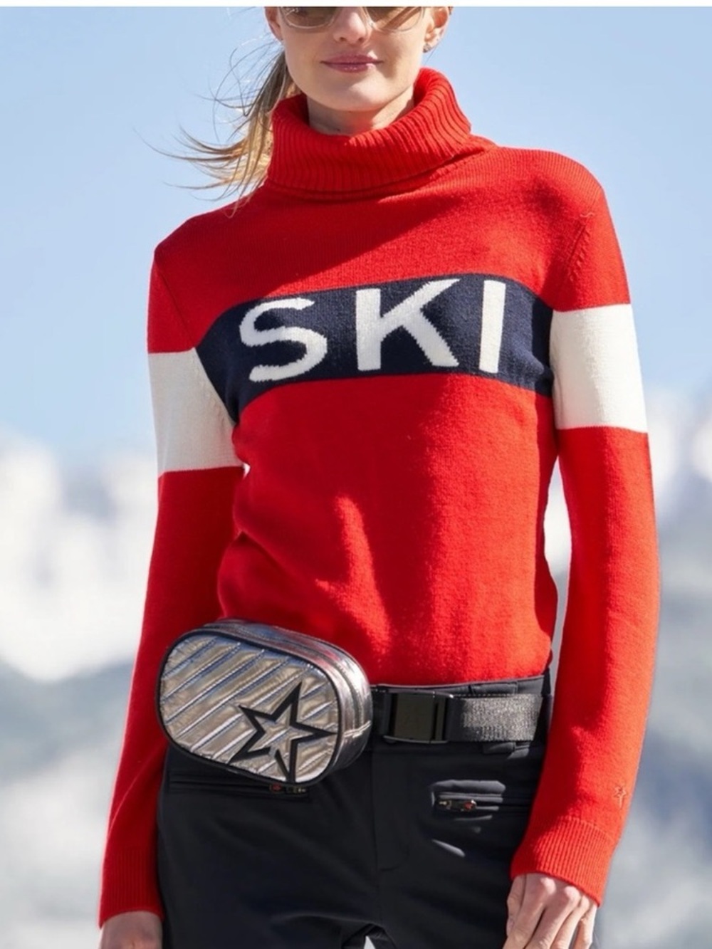 Perfect Moment Merino Wool Ski Sweater small